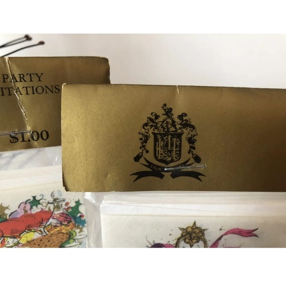 (16) NIP Vintage Lilac Hedges 1950’s-1960’s Holiday Invitation Cards & Envelopes - Picture 7 of 8